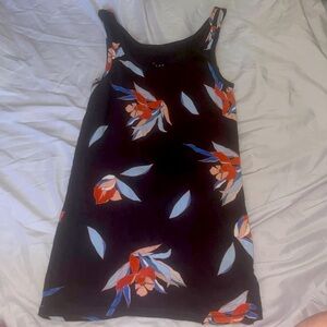 Floral navy tank top